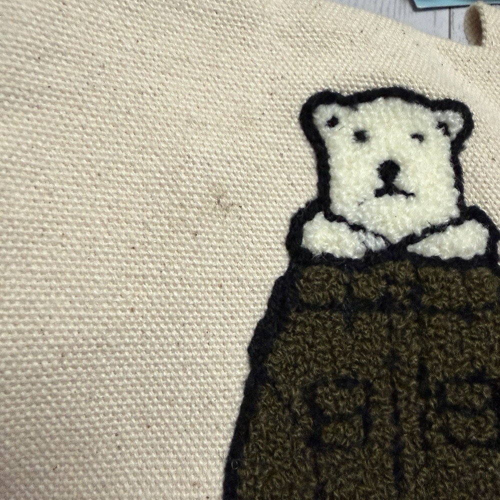 Polar Bear Benjamin Embroidered Canvas Zipper Pouch Tokyo Japan Parka / Jacket - Picture 3 of 8